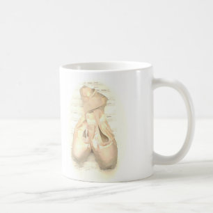 Taza De Café Zapatos de Pointe del ballet pintados