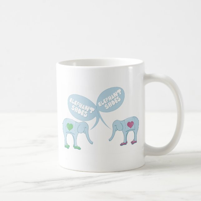 Taza De Café Zapatos del elefante (Derecha)