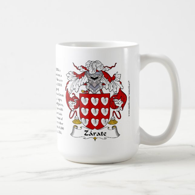 Taza De Café Zarate, el origen, el significado y el escudo (Derecha)