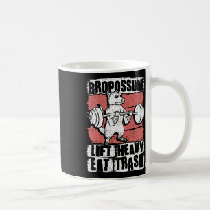 Taza De Café Zarigüeya Levanta Pesado Come Basura Zarigüeya Gim