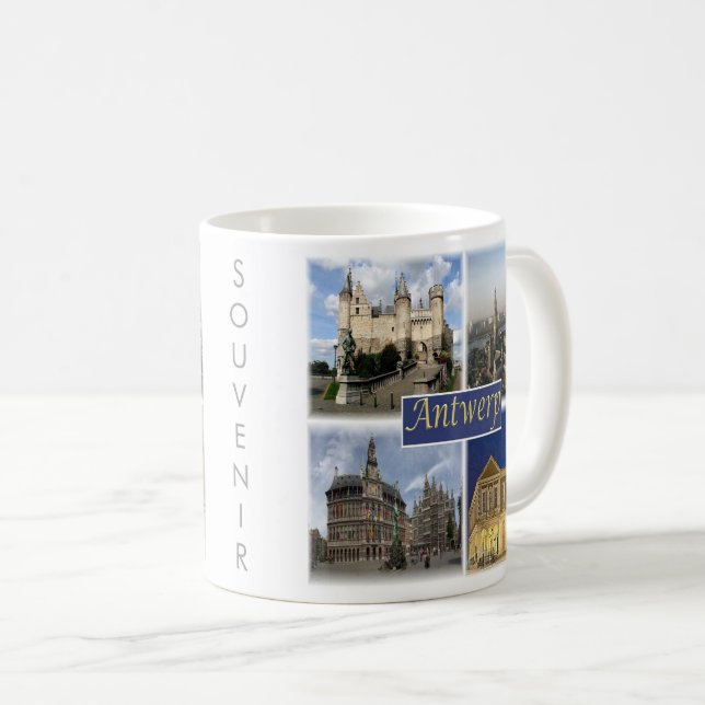 Taza De Café zBE008 ANTWERP Bélgica, (Anverso derecho)