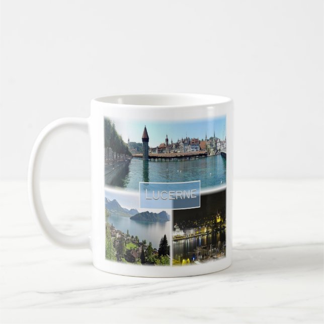 Taza De Café zCH043 LUCERNE Suiza, (Izquierda)