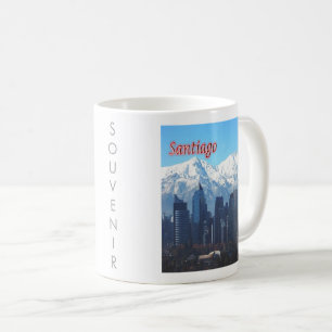 Taza De Café zCL018 Skyline SANTIAGO, América,