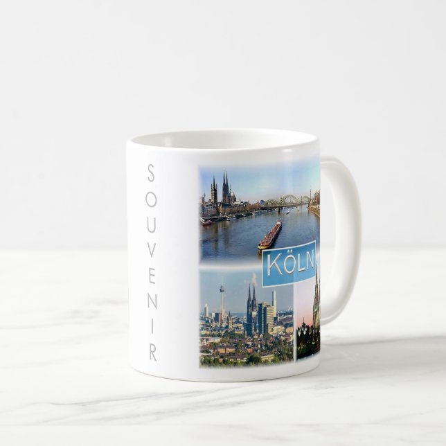 Taza De Café zDE025 COLOGNE KÖLN Alemania, Europa, (Anverso derecho)