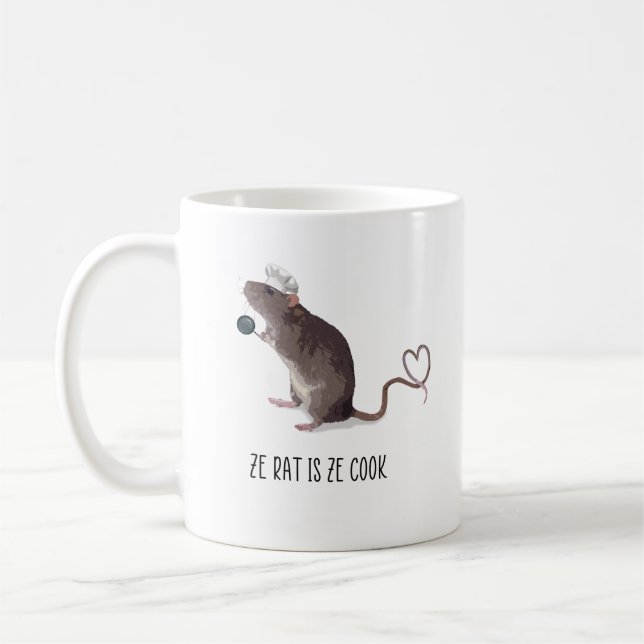 Taza De Café Ze Rat es Ze Cook - inspirado en Ratatouille (Izquierda)
