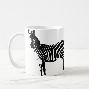 Taza De Café Zebra Black Silhouette Mug o Travel Mug