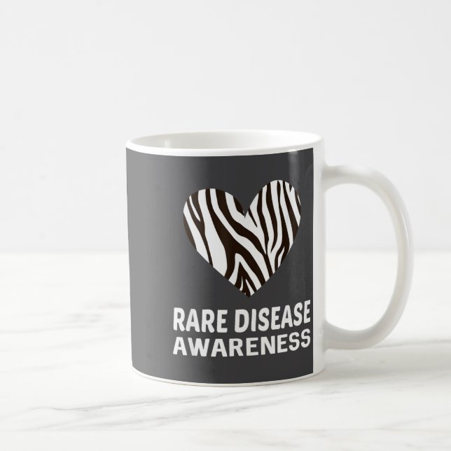 Taza De Café Zebra Heart Rare Disease Awareness Gift 2020  (Derecha)