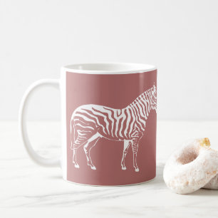 Taza De Café Zebra Ilustracion Mug