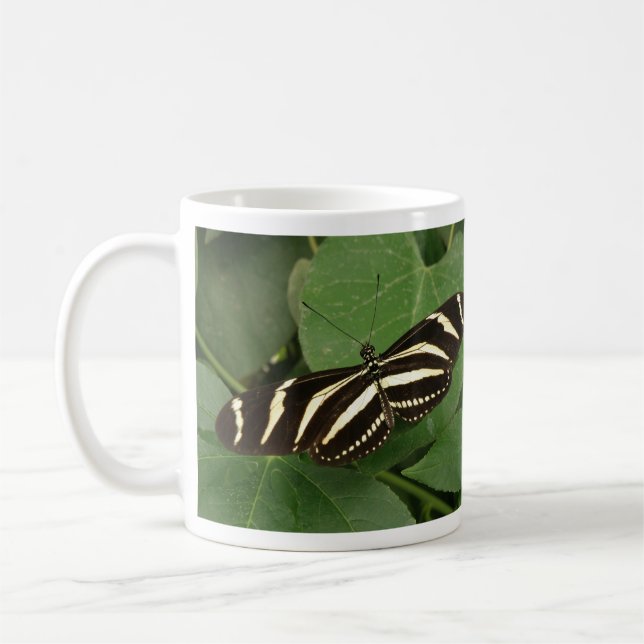 Taza De Café Zebra Longitud Mariposa Mug (Izquierda)