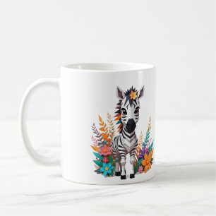 Taza De Café Zebra Playous Adorable Fun Animal Colorful Joyful