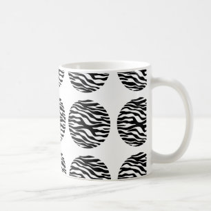 Taza De Café Zebra Print Polka Dog Mug