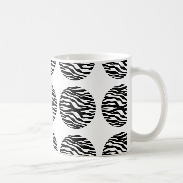 Taza De Café Zebra Print Polka Dog Mug (Derecha)