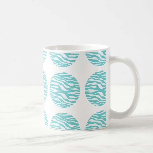 Taza De Café Zebra Print Polka Dog Mug (Derecha)