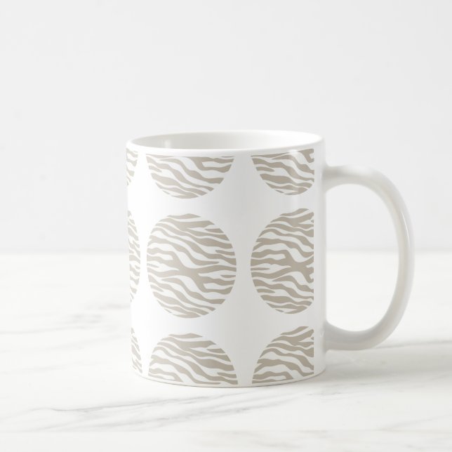 Taza De Café Zebra Print Polka Dog Mug (Derecha)