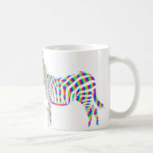 Taza De Café Zebra Red Silhouette Mug o Travel Mug