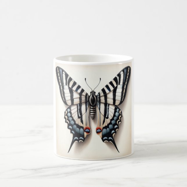 Taza De Café Zebra Swallowtail Butterfly 040624IREF122 - Waterc (Centro)