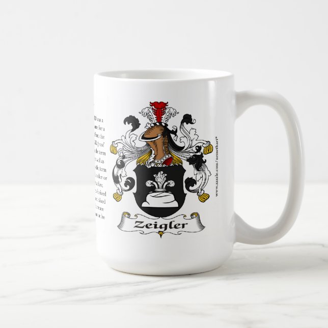 Taza De Café Zeigler, el origen, el significado y el escudo (Derecha)