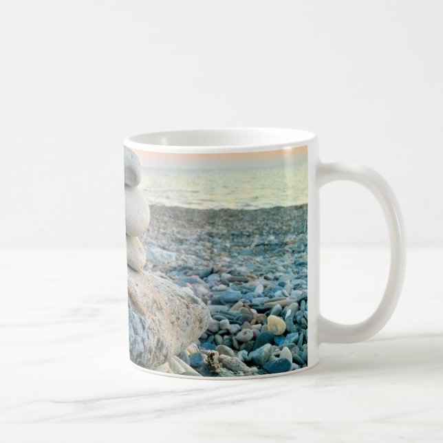 Taza De Café Zen Beach Stones (Derecha)