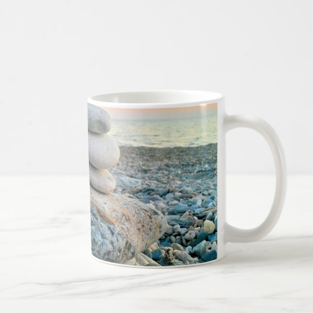 Taza De Café Zen Beach Stones (Derecha)
