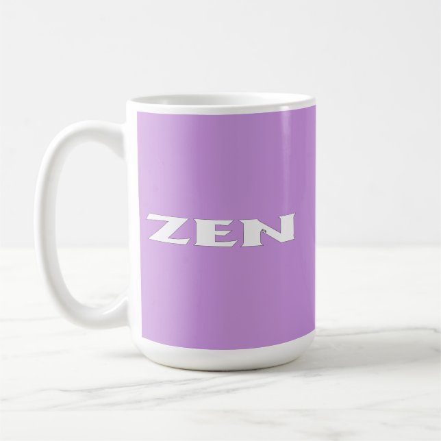 Taza De Café Zen blanco lilac mug (Izquierda)