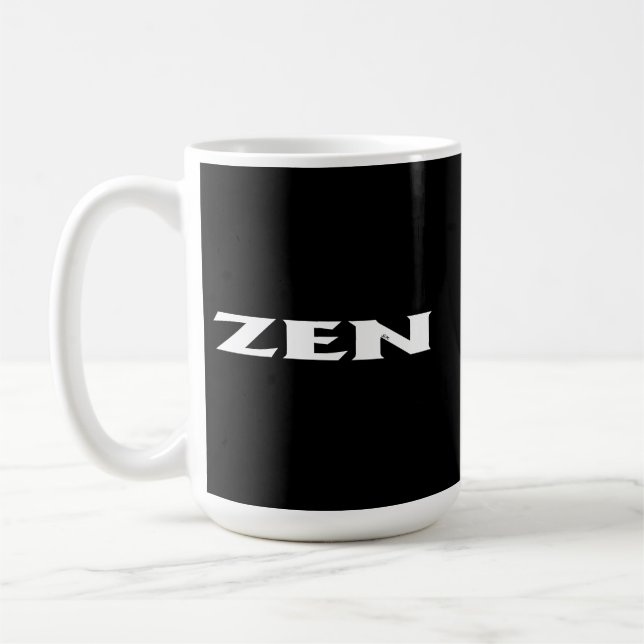 Taza De Café Zen blanco negro mugre (Izquierda)