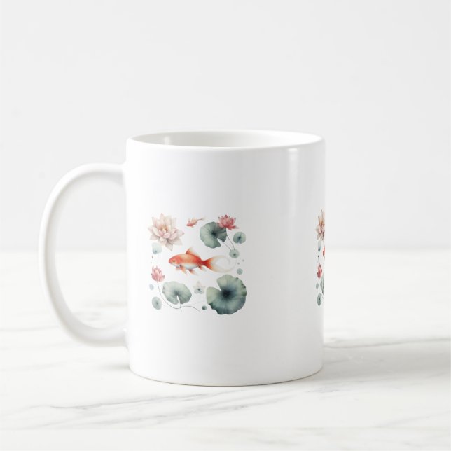 Taza De Café Zen Koi Serenity (Izquierda)