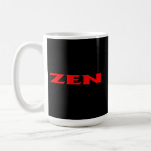 Taza De Café Zen rojo negro mugre
