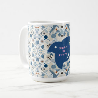 Taza De Café ZEN:Soft Blue & White Serenity Customizable