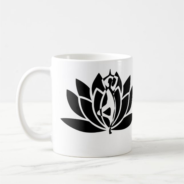 Taza De Café Zen Yoga Lotus Flor Nombre Espiritual (Izquierda)