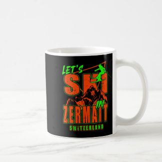 Taza De Café Zermatt Lets Ski Esqui Alpino Alpes Suizos Suiza