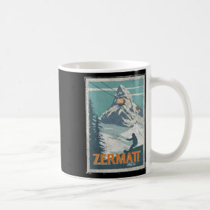 Taza De Café Zermatt Suiza Esquí de Invierno Snowboard Esquí