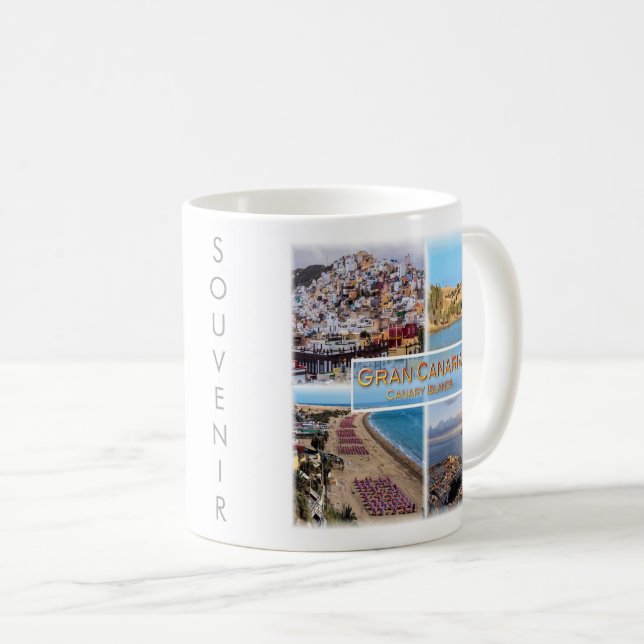 Taza De Café zES008 LAS PALMAS Gran Canaria, (Anverso derecho)