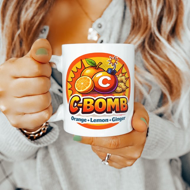 Taza De Café Zesty Citrus Pop Art C-Bomb Tea Mix (Subido por el creador)