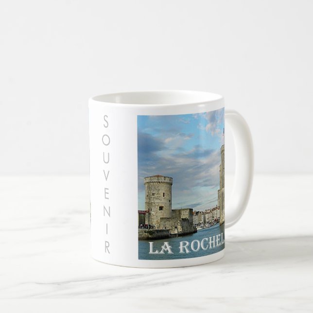 Taza De Café zFR091 LA ROCHELLE, Riviera Francesa, Francia, (Anverso derecho)