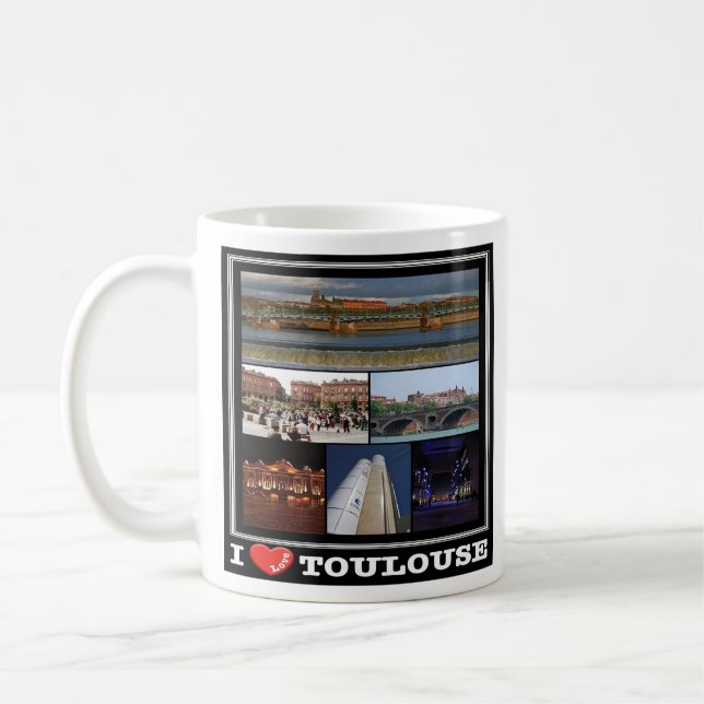 Taza De Café zFR137 TOULOUSE "I Love", Francia, (Izquierda)