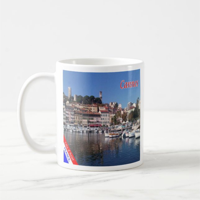 Taza De Café zFR151 CANNES, Riviera Francesa, Francia, (Izquierda)