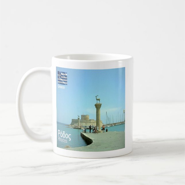 Taza De Café zGR038 RHODES, Grecia, café Mug (Izquierda)