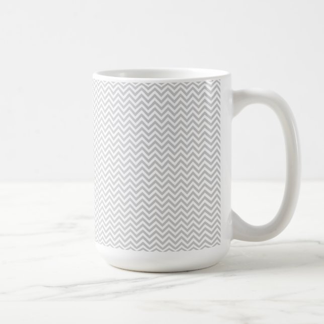Taza De Café ZigZag gris simple (Derecha)