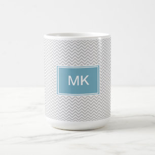 Taza De Café Zigzag gris simple
