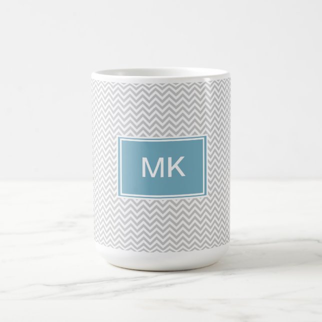 Taza De Café ZigZag gris simple (Centro)