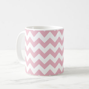 Taza De Café Zigzag rosa, Chevron rosado, patrón geométrico