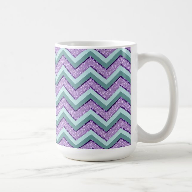 Taza De Café ZigZag verde azulado y Ametista (Derecha)