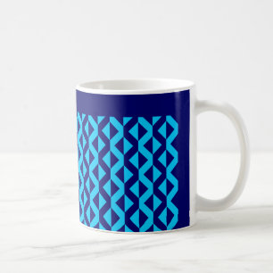 Taza De Café ZigZags alternativo - Marina azul cielo y profunda
