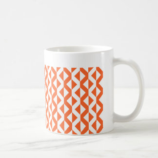 Taza De Café ZigZags alternativo - Naranja y blanco de otoño