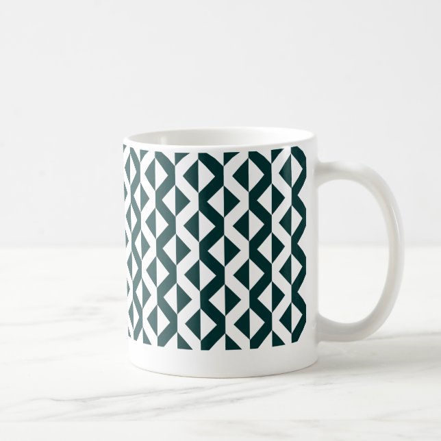 Taza De Café ZigZags alterno - Verde y Blanco Dk (Derecha)