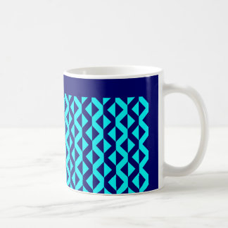Taza De Café ZigZags alternos - Armada ciana y profunda