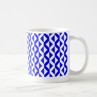 Taza De Café ZigZags alternos - Azul y Blanco