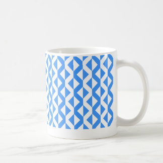 Taza De Café ZigZags alternos - Azul y Blanco bebé