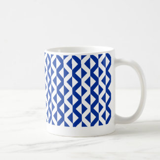 Taza De Café ZigZags alternos - Azul y blanco de la Marina