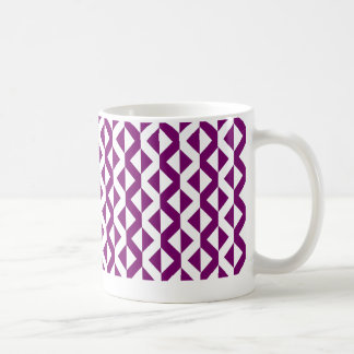 Taza De Café ZigZags alternos - Plum y Blanco